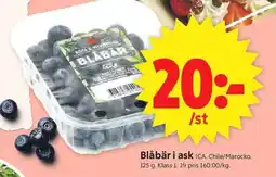 ICA Supermarket ICA Blåbär i ask erbjuda