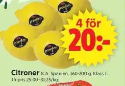 ICA Supermarket ICA Citroner erbjuda