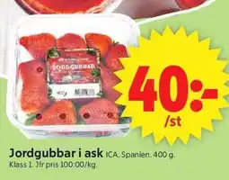 ICA Supermarket ICA Jordgubbar i ask erbjuda