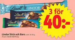 ICA Supermarket LINDT Lindor stick och bars erbjuda