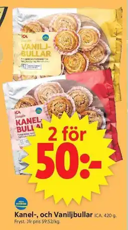 ICA Supermarket ICA Kanel-, och vaniljbullar erbjuda