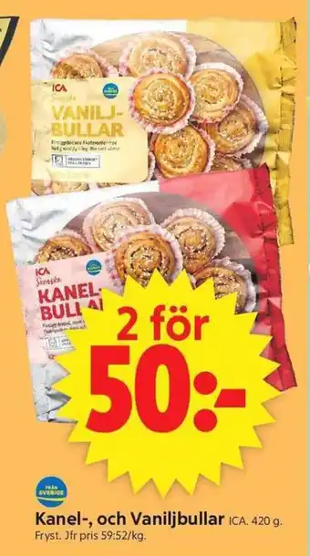 ICA Kanel-, och vaniljbullar