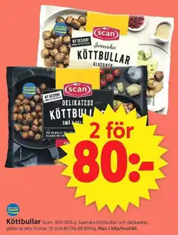 ICA Supermarket SCAN Köttbullar erbjuda