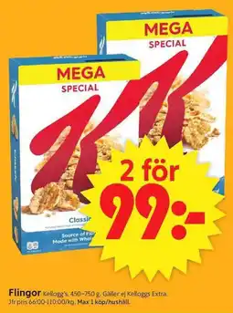 ICA Supermarket KELLOGG'S Flingor erbjuda