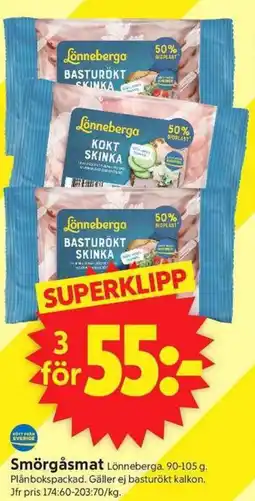 ICA Supermarket LÖNNEBERGA Smörgåsmat erbjuda
