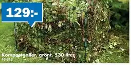Biltema Kompostgaller, grönt, 530 liter erbjuda