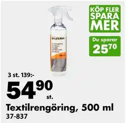 Biltema Textilrengöring, 500 ml erbjuda
