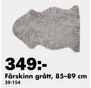 Fårskinn grått, 85–89 cm