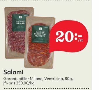 Hemköp Salami erbjuda