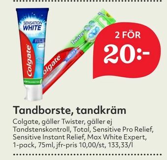 Hemköp Tandborste, tandkräm erbjuda
