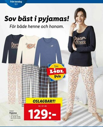 Lidl Pyjamas erbjuda