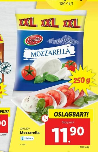 Lidl Mozzarella erbjuda