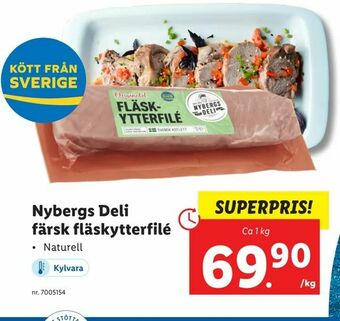 Lidl Nybergs Deli färsk fläskytterfilé erbjuda