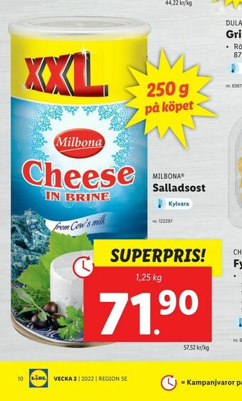 Lidl Salladsost erbjuda