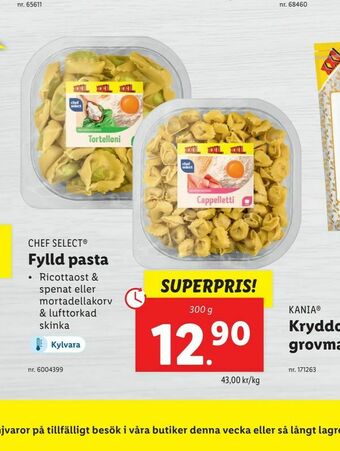 Lidl Fylld pasta erbjuda