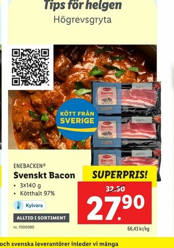 Lidl Svenskt Bacon erbjuda