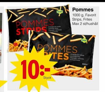 Matöppet Pommes erbjuda