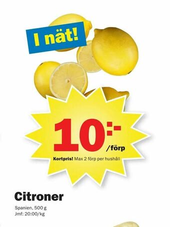 Pekås Citroner erbjuda