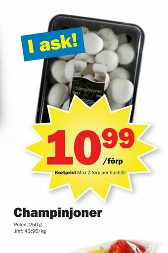 Pekås Champinjoner erbjuda