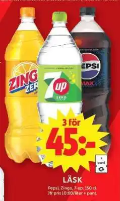 ICA Supermarket Pepsi, Zingo, 7-up erbjuda