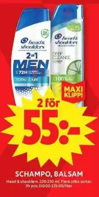 ICA Supermarket Head & Shoulders Shampoo, Balsam erbjuda