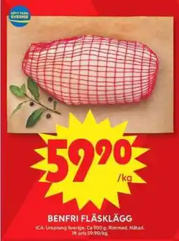ICA Supermarket Benfri fläsklägg erbjuda