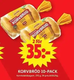 ICA Supermarket KORVBRÖD 10-PACK erbjuda