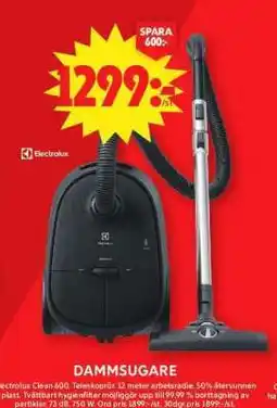 ICA Supermarket Electrolux Dammsugare Clean 600 erbjuda