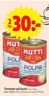 ICA Supermarket Tomater på burk erbjuda