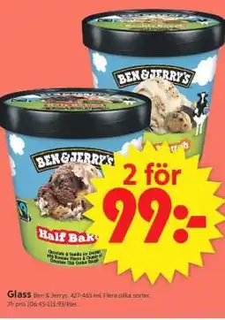 ICA Supermarket Ben & Jerry's Ice Cream erbjuda
