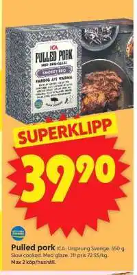 ICA Supermarket PULLED PORK erbjuda
