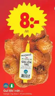 ICA Supermarket Gul lök i nät erbjuda