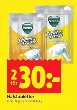 ICA Supermarket Vicks Halstabletter erbjuda