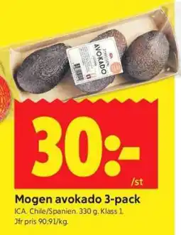 ICA Supermarket MOGEN AVOKADO 3-PACK erbjuda