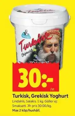 ICA Supermarket Turkisk, Grekisk Yoghurt erbjuda