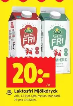 ICA Supermarket LAKTOSFRI MJÖLKDRYCK erbjuda
