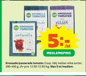 Stora Coop Krossade/passerade tomater erbjuda