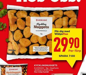 Willys Kycklingnuggets erbjuda