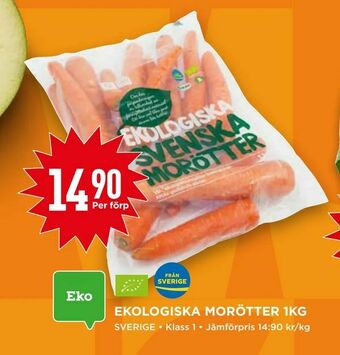 Willys Ekologiska morötter 1kg erbjuda