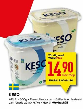 Willys Keso erbjuda