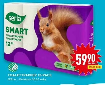 Willys Toalettpapper 12-pack erbjuda