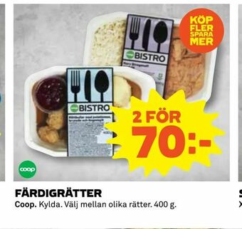 Coop Färdigrätter erbjuda