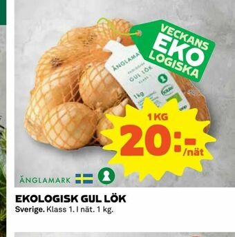 Coop Ekologisk gul lök erbjuda