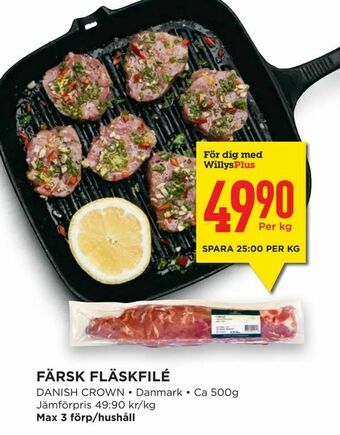 Willys Hemma Färsk fläskfilé erbjuda
