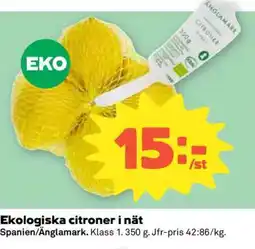Coop EKOLOGISKA CITRONER I NÄT erbjuda