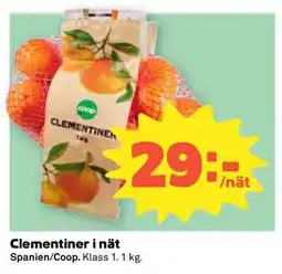 Coop Clementiner i nät erbjuda