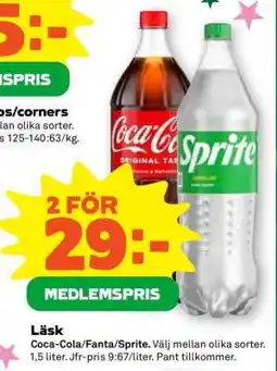 Stora Coop Coca Cola, Fanta, Sprite erbjuda