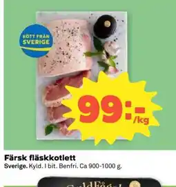 Coop Färsk Fläskkotlett erbjuda