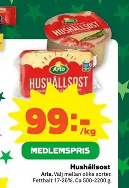 Stora Coop Hushållsost, Medlemspris erbjuda