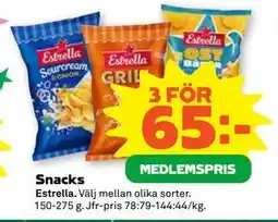 Stora Coop Snacks, Medlemspris erbjuda